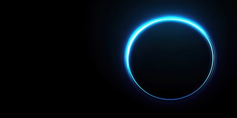 Blue circle is on a black background