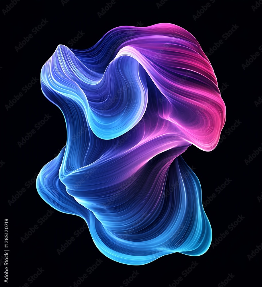 Aufkleber Stunning abstract design featuring vibrant flowing colors creating a mesmerizing visual effect : Generative AI