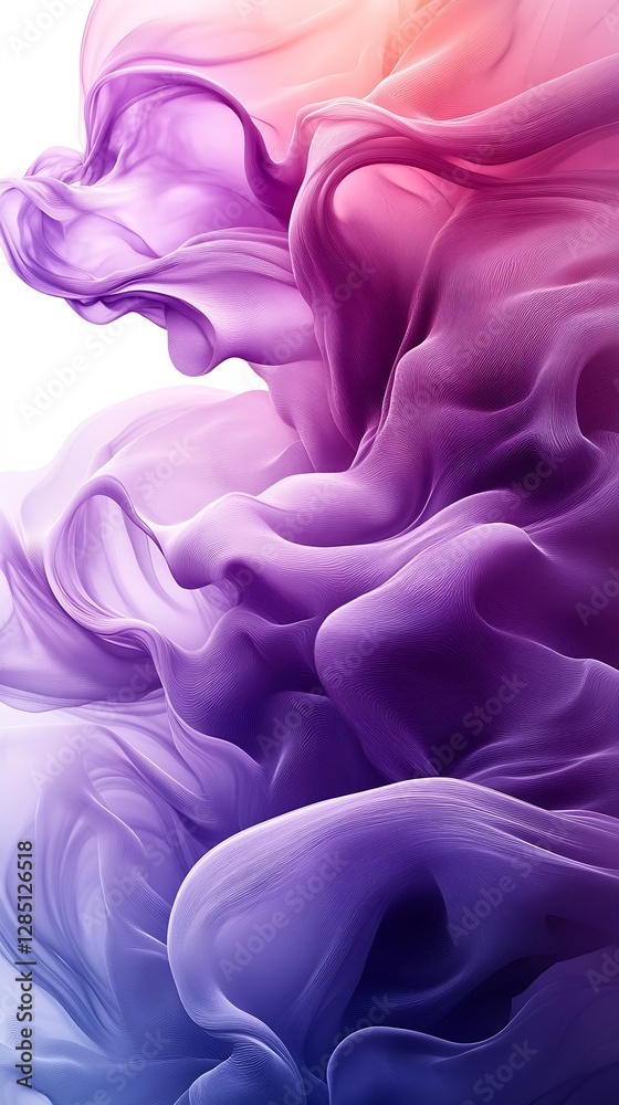 Aufkleber stunning purple and pink smoke textures merging in flowing waves creating an artistic display : gene