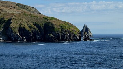 Jagged rocky outcropping   of Hornos Island near Cape Horn