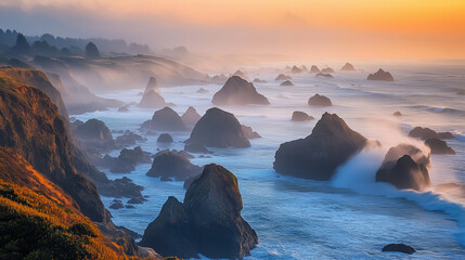 sunrise in the mountains