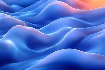 Obraz premium Beautifully Designed Abstract Waves in Vivid Blue and Orange for Artistic Inspiration and Decoration : Generative AI