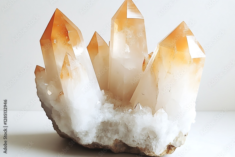 Leinwandbilder captivating arrangement of clear and smoky quartz crystals creating a striking visual display : gene