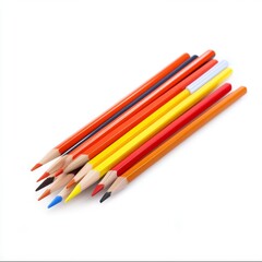 Fototapeta premium Colored pencils arranged neatly