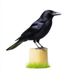 Obraz premium A crow perched on a branch