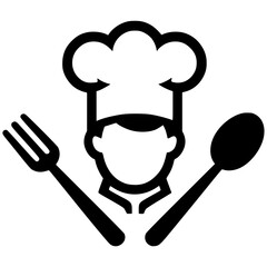 Chef logo silhouette