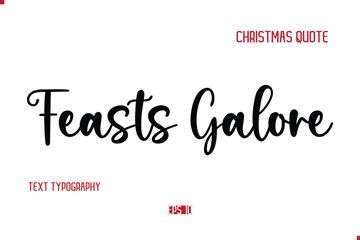 Happy Merry Christmas Quote Cursive Typography Lettering Text Feasts Galore