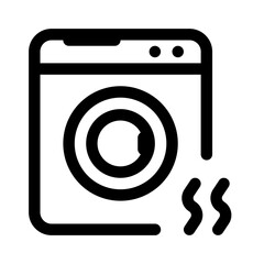 Dryer Machine Line Icon. Single icon, line vector icon