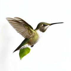 Fototapeta premium Hummingbird hovering near flowers
