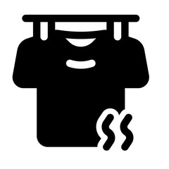 Drying Clothes Glyph Icon. Single icon, glyph vector icon