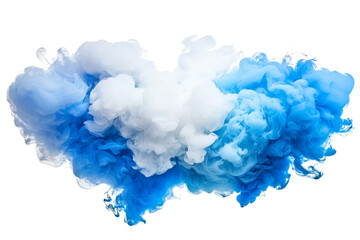 Fototapeta premium Colorful Swirling Smoke in Shades of Blue and White on a Black Background