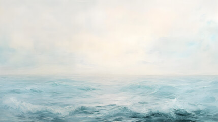 with gently overlapping waves reflecting the pale light of early morning, creating a soft, serene texture 