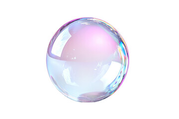 Colorful Soap Bubble Reflecting Light on a Dark Background