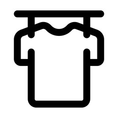 Drying Clothes Simple Line Icon. Single icon, line vector icon