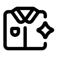 Clean Clothes Simple Line Icon. Single icon, line vector icon