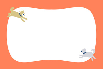 柴犬のフレーム / ポストカード