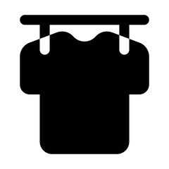 Drying Clothes Simple Glyph Icon. Single icon, glyph vector icon