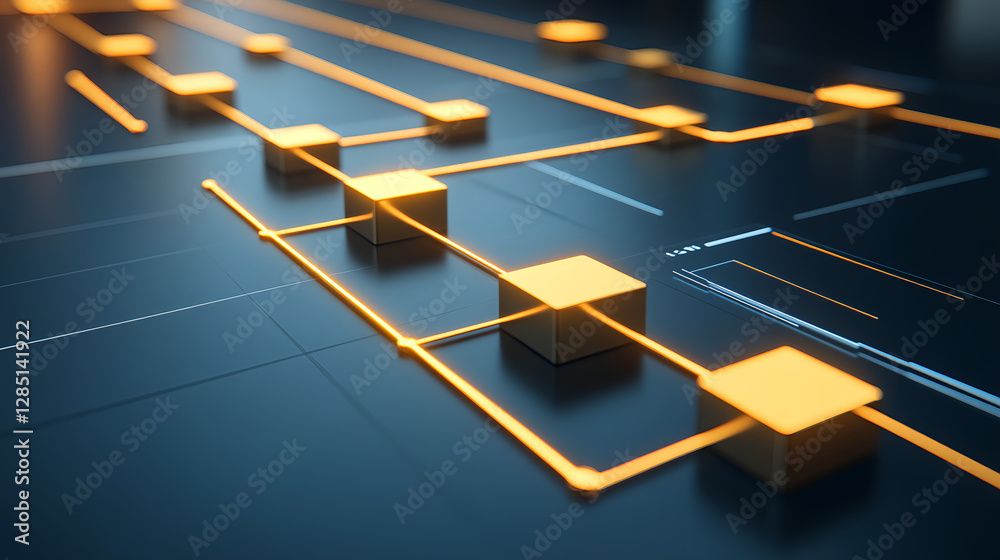 Poster exploring digital flow diagrams virtual environment graphic design futuristic setting aerial view te