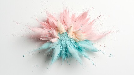 Pastel Color Powder Explosion  Abstract Art  Festive Background  Holi Celebration