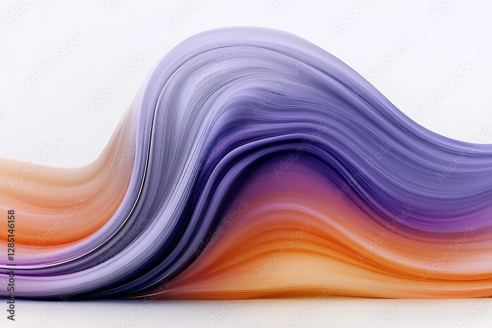 Aufkleber abstract flowing waves in vibrant colors creating a stunning visual experience of motion and eleganc