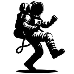 Astronaut illustration silhouette