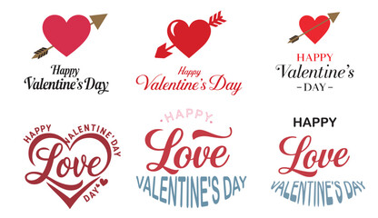 happy valentine's day, Happy Valentines Day Calligraphy Banner with Hearts, happy valentine's day typography