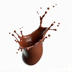 Dynamic Splash of Rich Liquid Chocolate