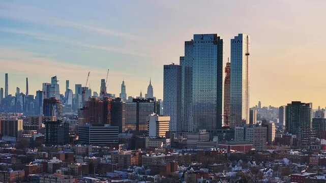 Jersey City Skyline with NYC behind