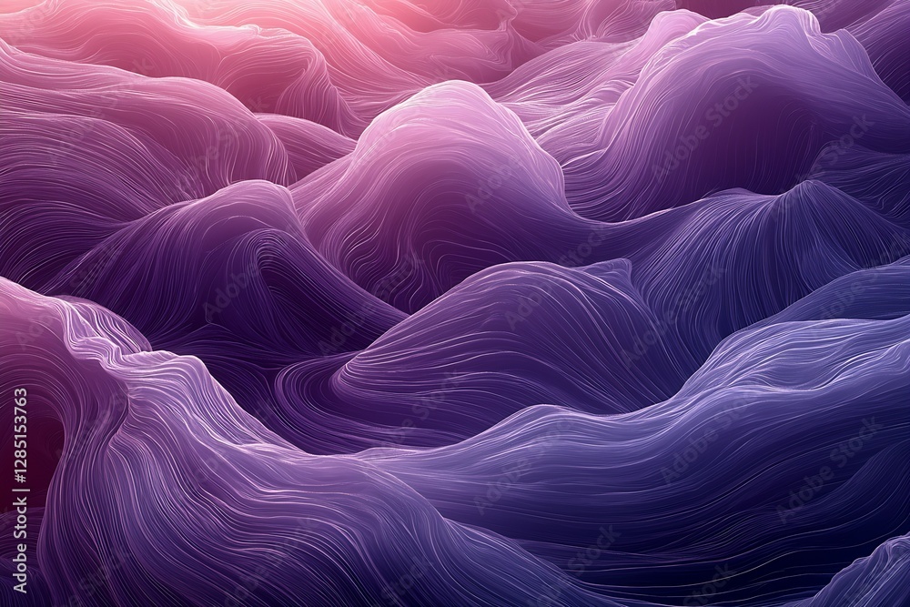 Aufkleber Immersive Abstract Flowing Waves of Colorful Light Creating a Stunning Textured Background : Generative AI