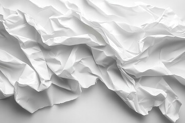 Obraz premium Crumpled white paper texture 