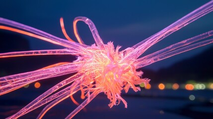 Glowing Fiber Optics Abstract  Network  Connection  Technology Background