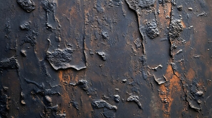 texture with a heavily worn surface, featuring deep grooves and visible tool marks from heavy use 
