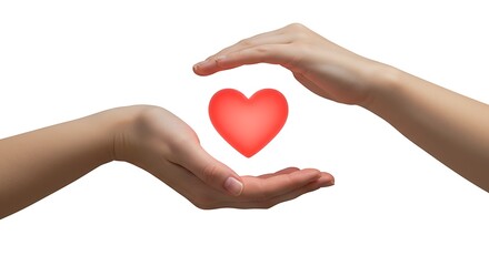Hands Protecting Heart Symbolism Love Healthcare 3D Render