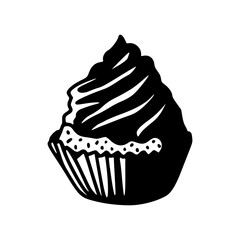 vector illustration of a cupcake