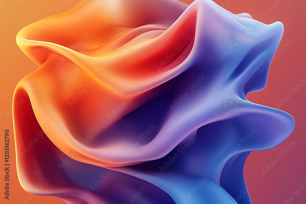 Poster stunning abstract fabric in vibrant colors creates a mesmerizing layered look perfect for digital ar