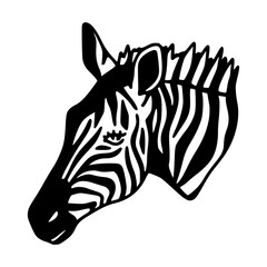 zebra head vector illustration