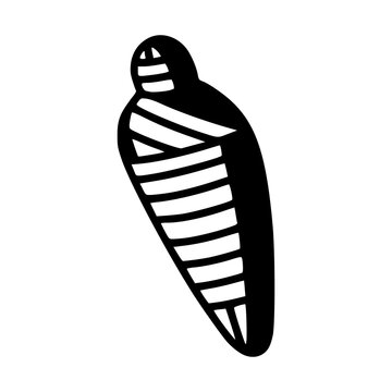 black and white sleeping bag clip art preview