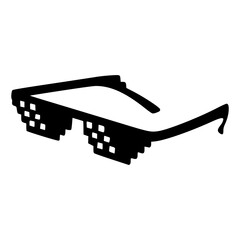 thug life glasses outline vector graphic