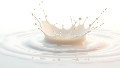 Milk Splash Abstract Food Photography High-Quality Studio Shot 4K
