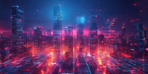 Abstract Futuristic City, Generative AI