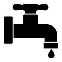 Dropping faucet solid icon