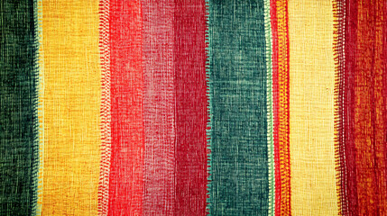 Obraz premium texture with bold stripes of red, yellow, and green, creating a lively, dynamic pattern 
