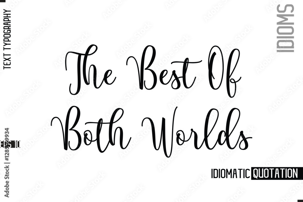 Fototapete vector motivational typography idiom text the best of both worlds