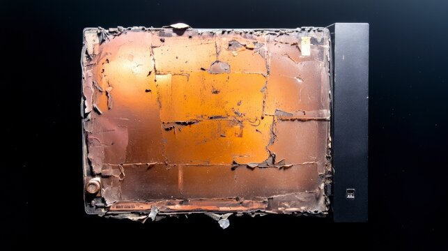 Damaged Vintage TV Screen   Modern Computer Screen Contrast