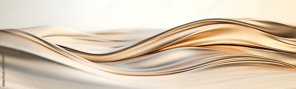Leinwandbilder abstract golden waves flow smoothly, creating a sense of elegance and tranquility.