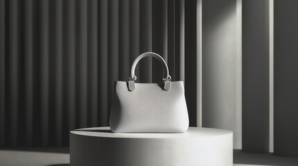 white paper bag on a black background