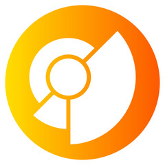 pie chart gradient icon