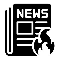 newspaper glyph icon