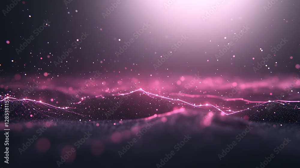 Poster abstract waves with pink highlights under soft lighting create a dreamy, ethereal atmosphere.