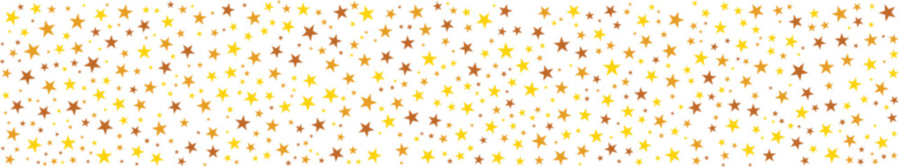 Gold and bronze star confetti pattern for festive designs.